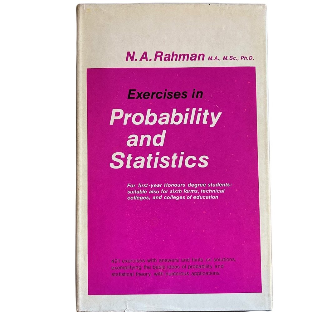 “Exercises in Probability and Statistics” by N.A. Rahman, ISBN 9780852641781